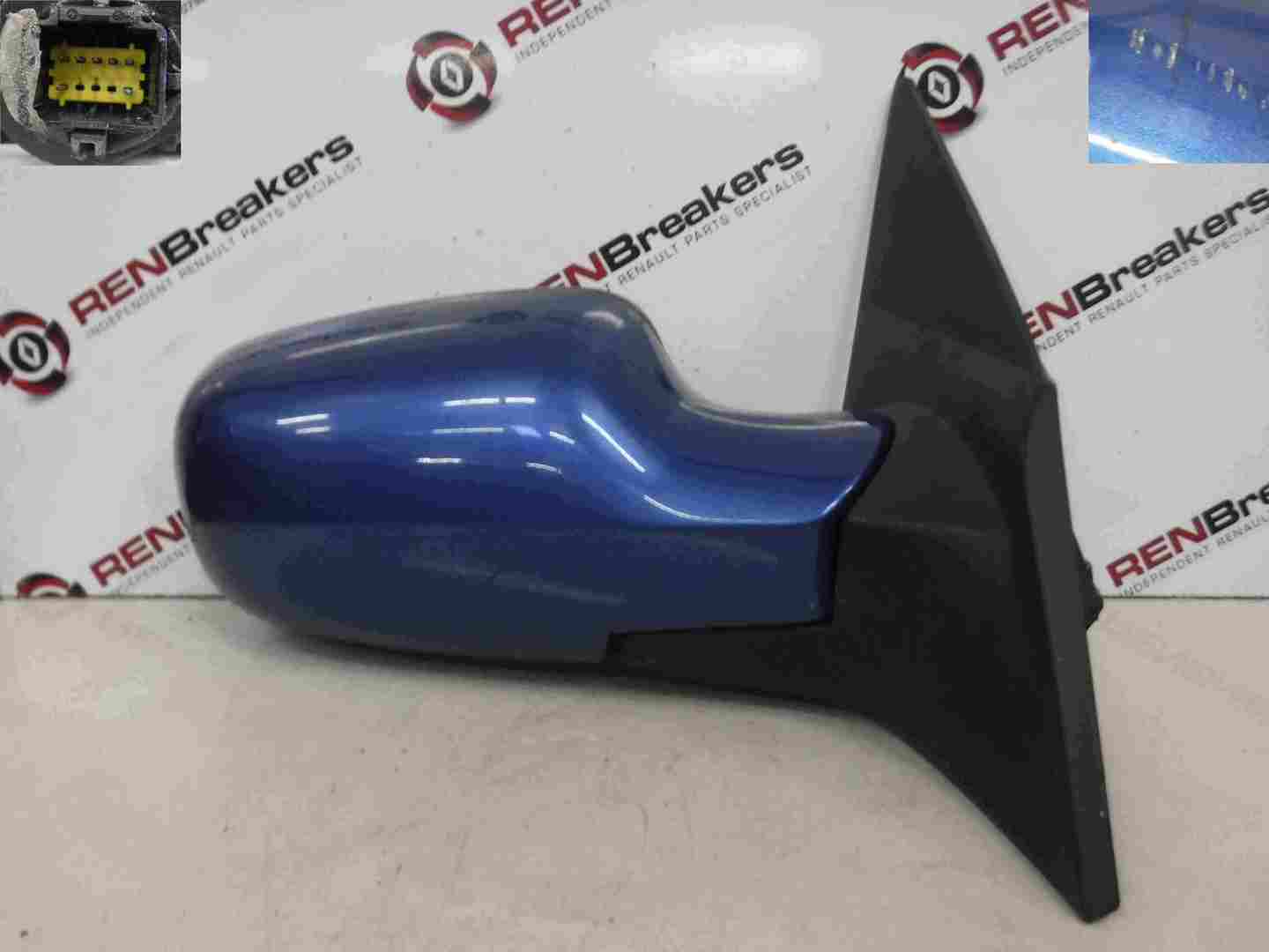 Renault Megane Convertible 2002-2008 Drivers OS Wing Mirror Blue TEI45 TE145