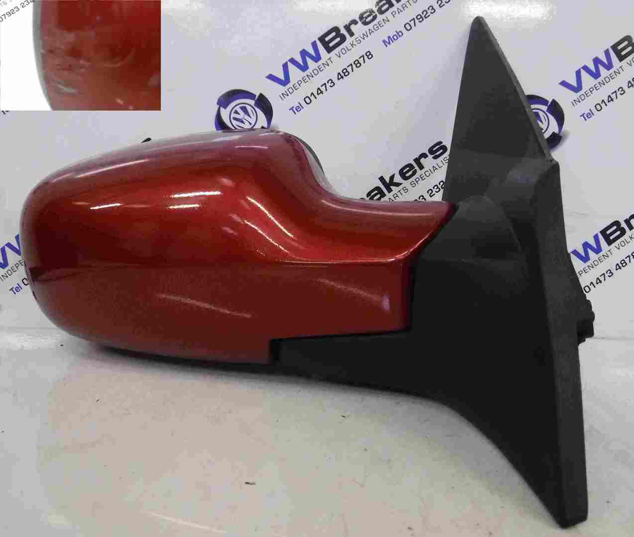 Renault Megane Convertible 2002-2008 Drivers OS Wing Mirror Red TEB76
