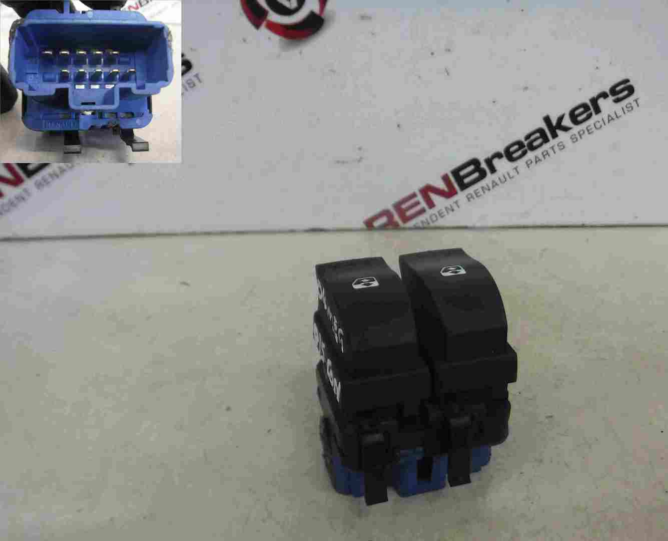 Renault Megane Convertible 2002-2008 Drivers OSF Front Dual Window Switch Blue