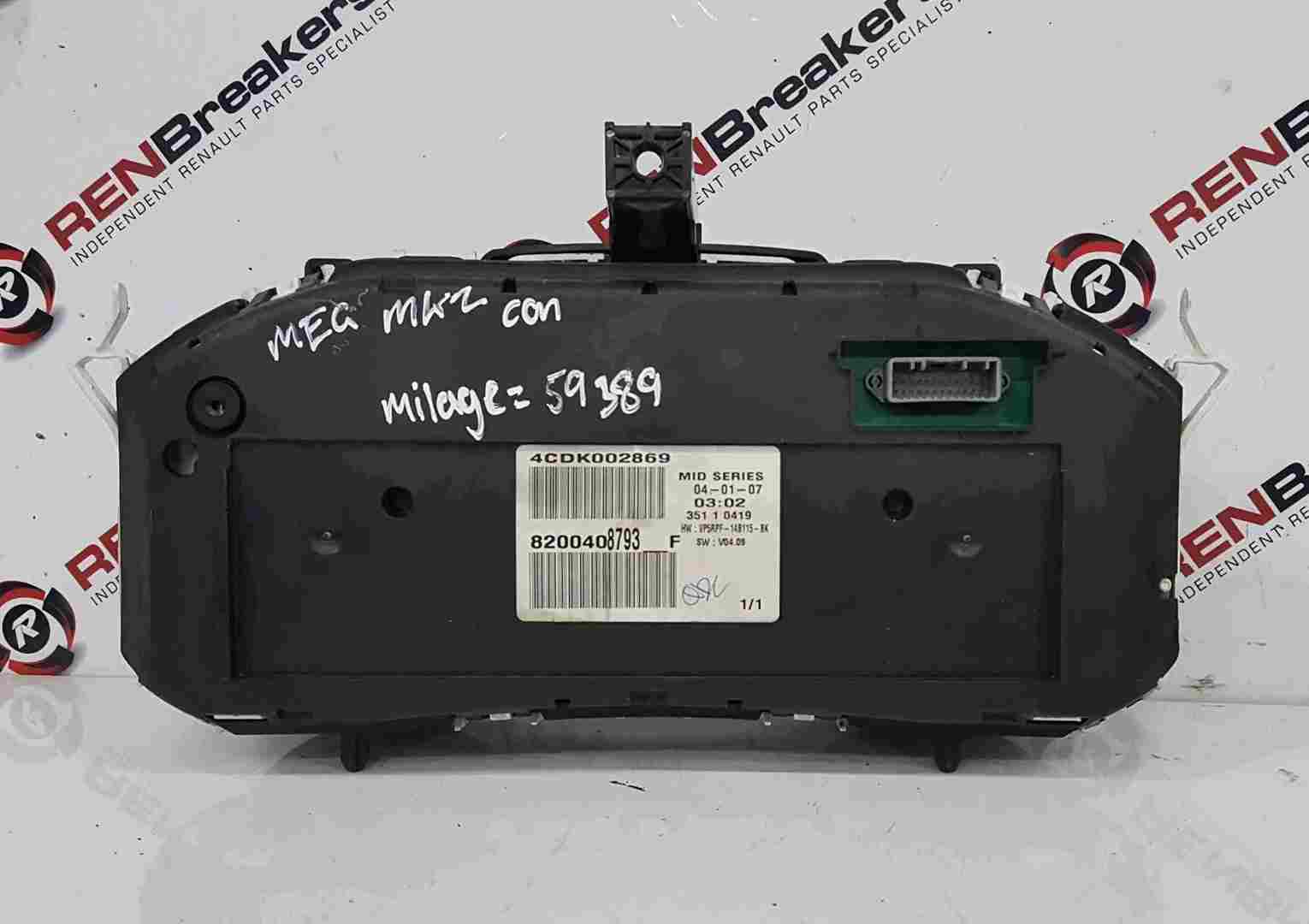Thumb 2 Renault Megane Convertible 2002-2008 Instrument Panel Dials Clocks 8200408793
