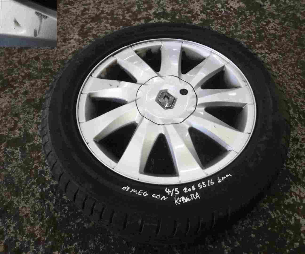 Renault Megane Convertible 2002-2008 Kubera Alloy Wheel + Tyre 205 55 16 6mm 4/5