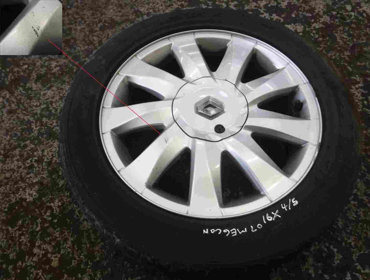 Renault Megane Convertible 2002-2008 Kubera Alloy Wheel 16inch 4/5 8200464412