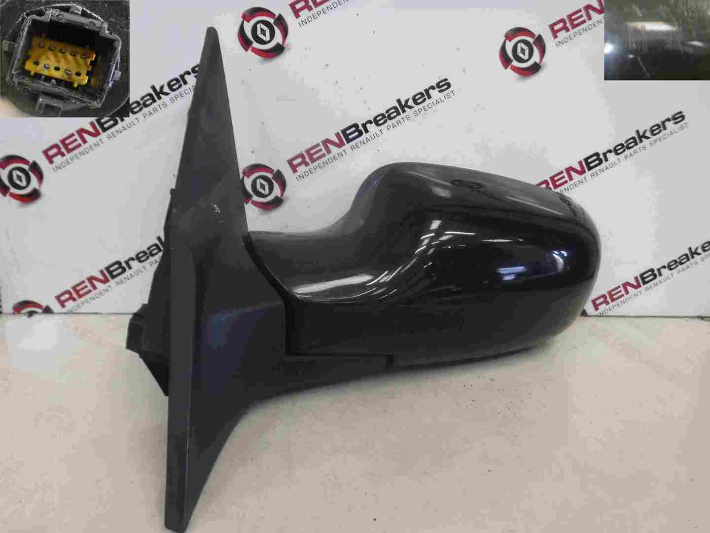 Renault Megane Convertible 2002-2008 Passenger NS Wing Mirror Black 676