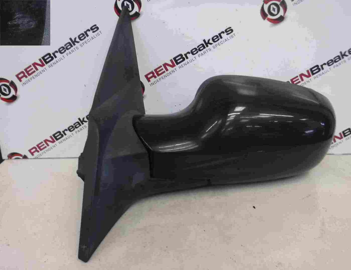 Renault Megane Convertible 2002-2008 Passenger Ns Wing Mirror Black 676 Folding