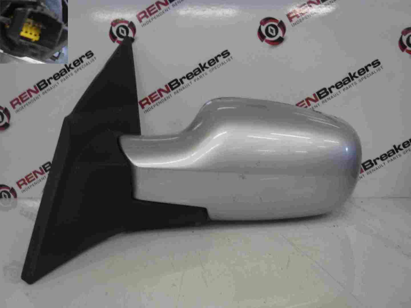 Renault Megane Convertible 2002-2008 Passenger NS Wing Mirror Silver TED69