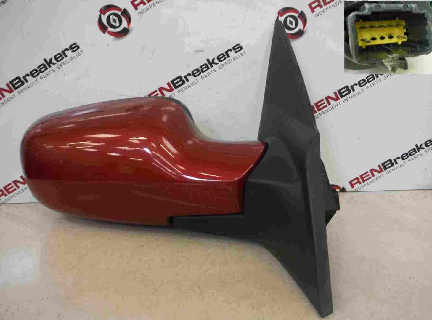 Renault Megane Convertible 2002-2008 Drivers OS Wing Mirror Red TEB76