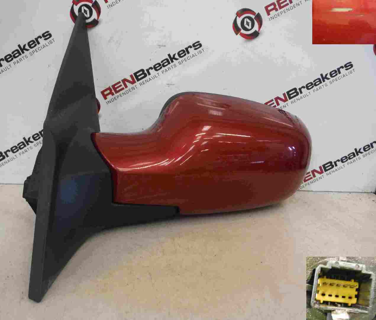 Renault Megane Convertible 2006-2008 Passenger NS Wing Mirror Red TEB76