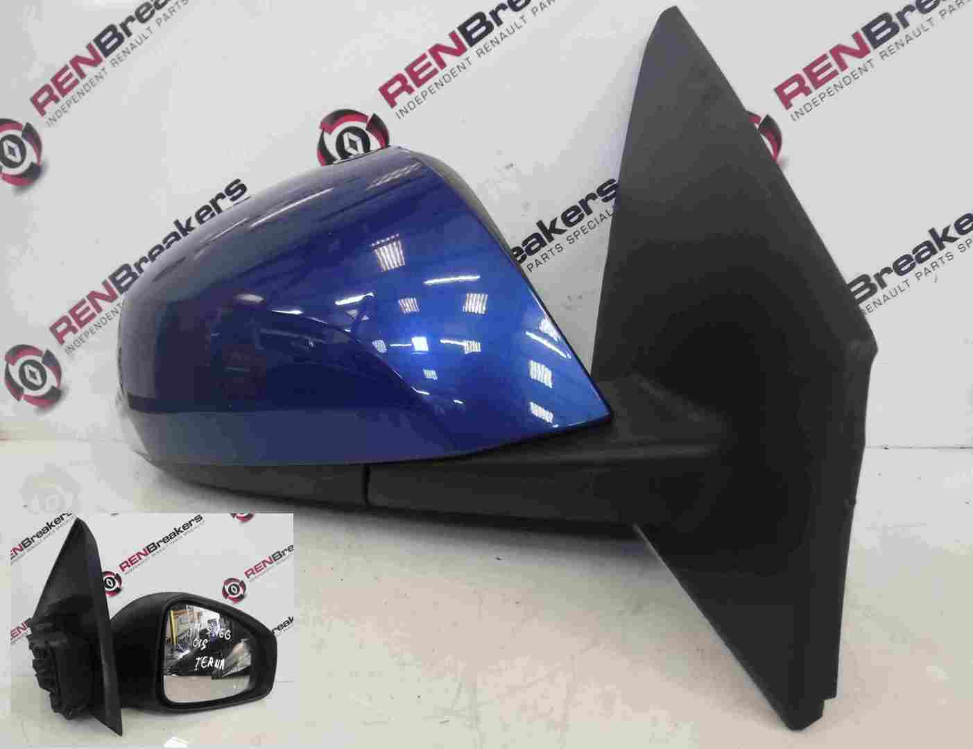 Renault Megane Coupe MK3 2008-2014 Drivers OS Wing Mirror Blue TERNA
