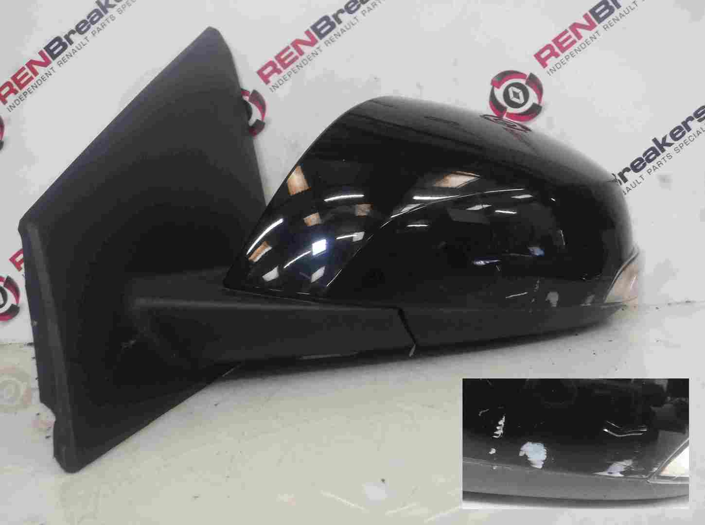 Renault Megane Coupe MK3 2008-2014 Passenger NS Wing Mirror Black 676