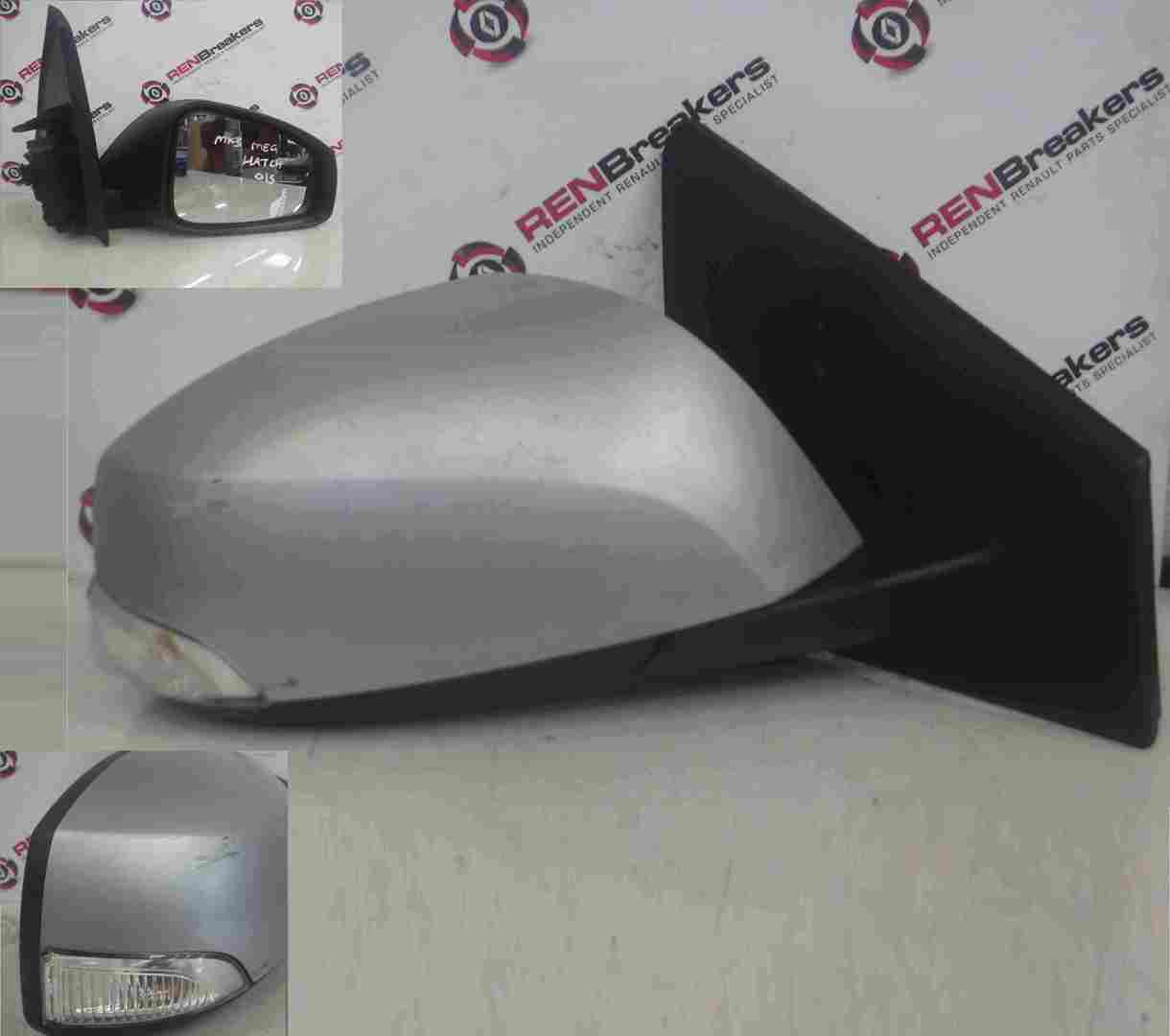 Renault Megane Hatchback MK3 2008-2014 Drivers OS Wing Mirror Silver