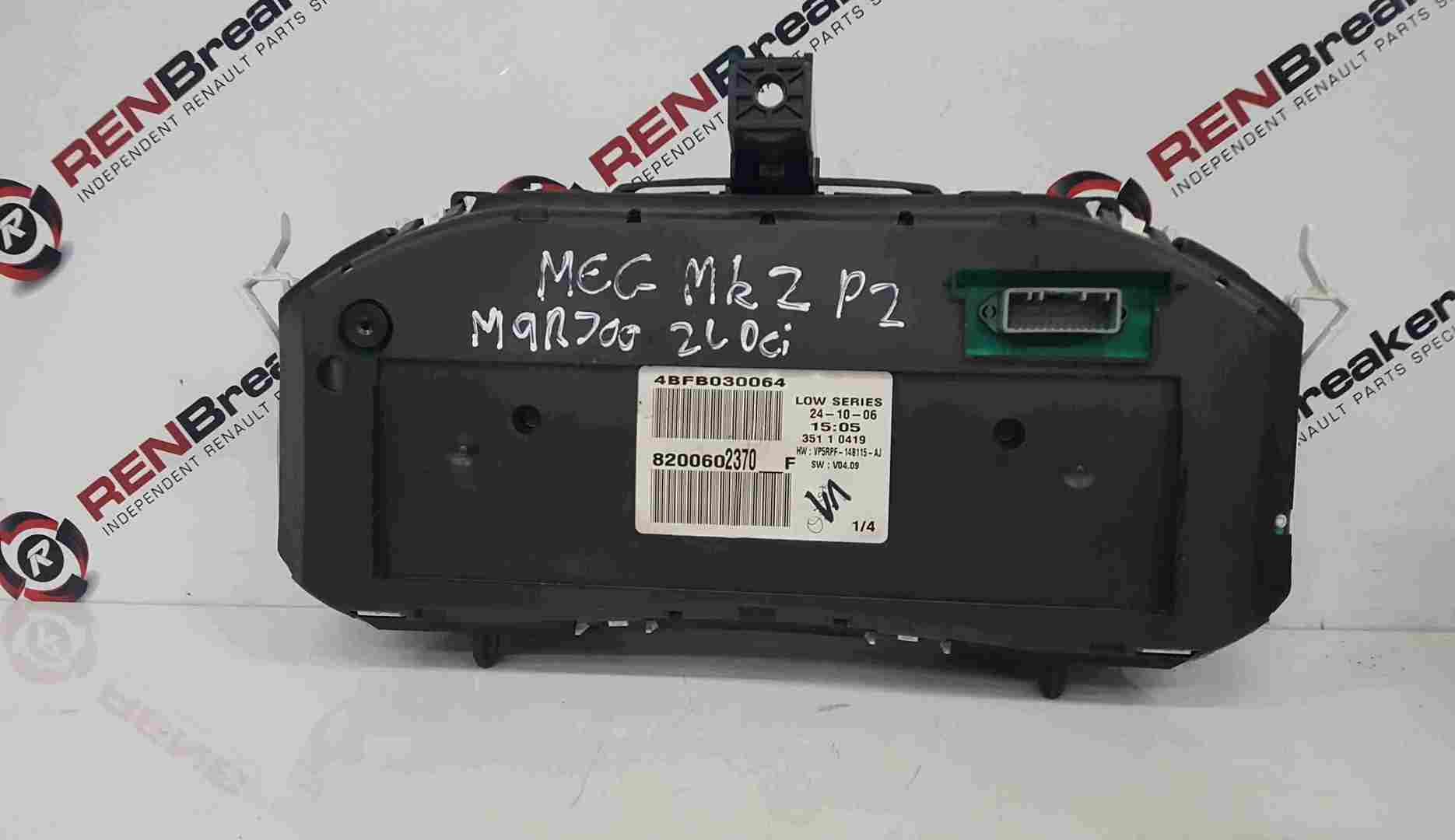 Thumb 3 Renault Megane MK2 2006-2008 Instrument Panel Dials Clocks 8200602370
