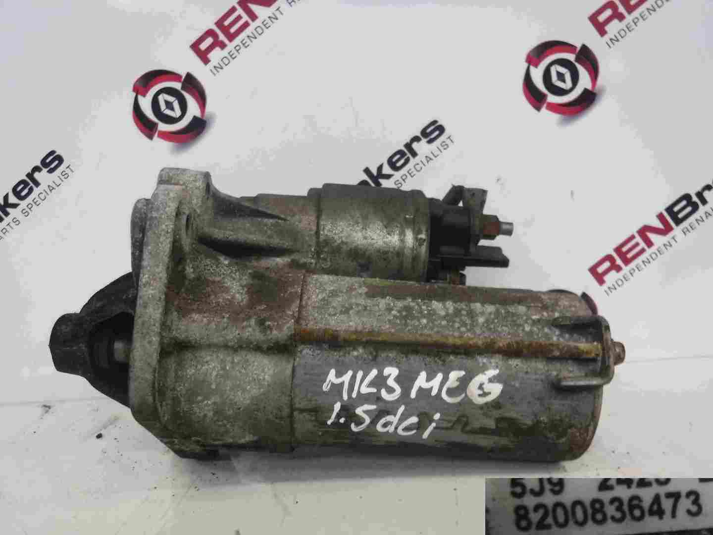 Renault Scenic + Megane MK3 2009-2013 1.5 dCi Starter Motor K9K 832 8200836473