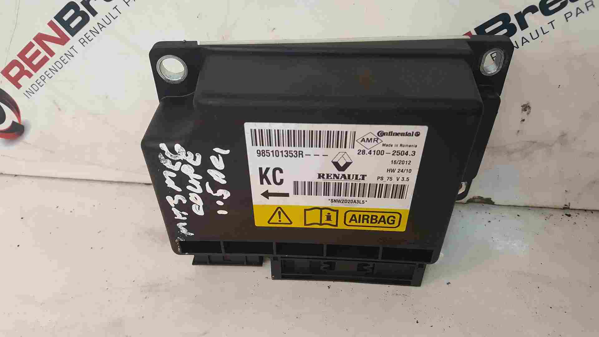 Renault Megane MK3 2008-2014 Airbag Control ECU Module 985101353R