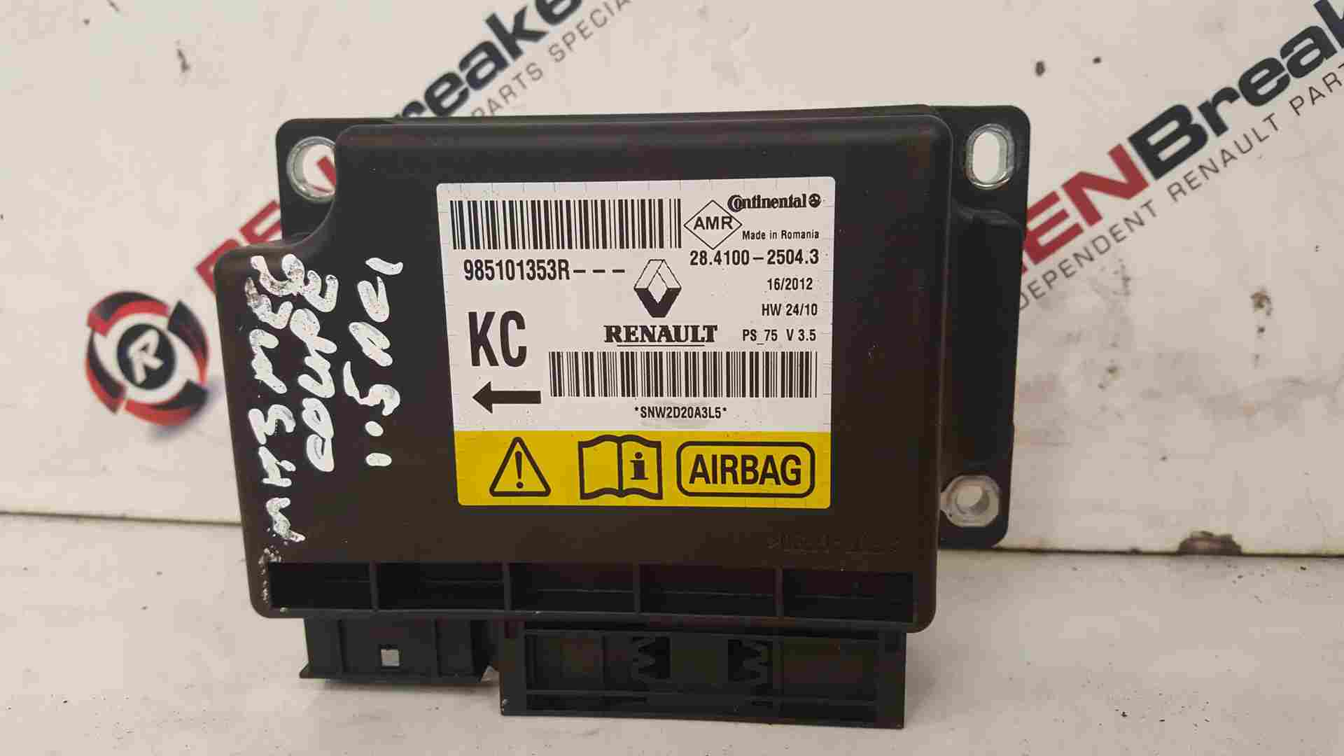 Thumb 4 Renault Megane MK3 2008-2014 Airbag Control ECU Module 985101353R