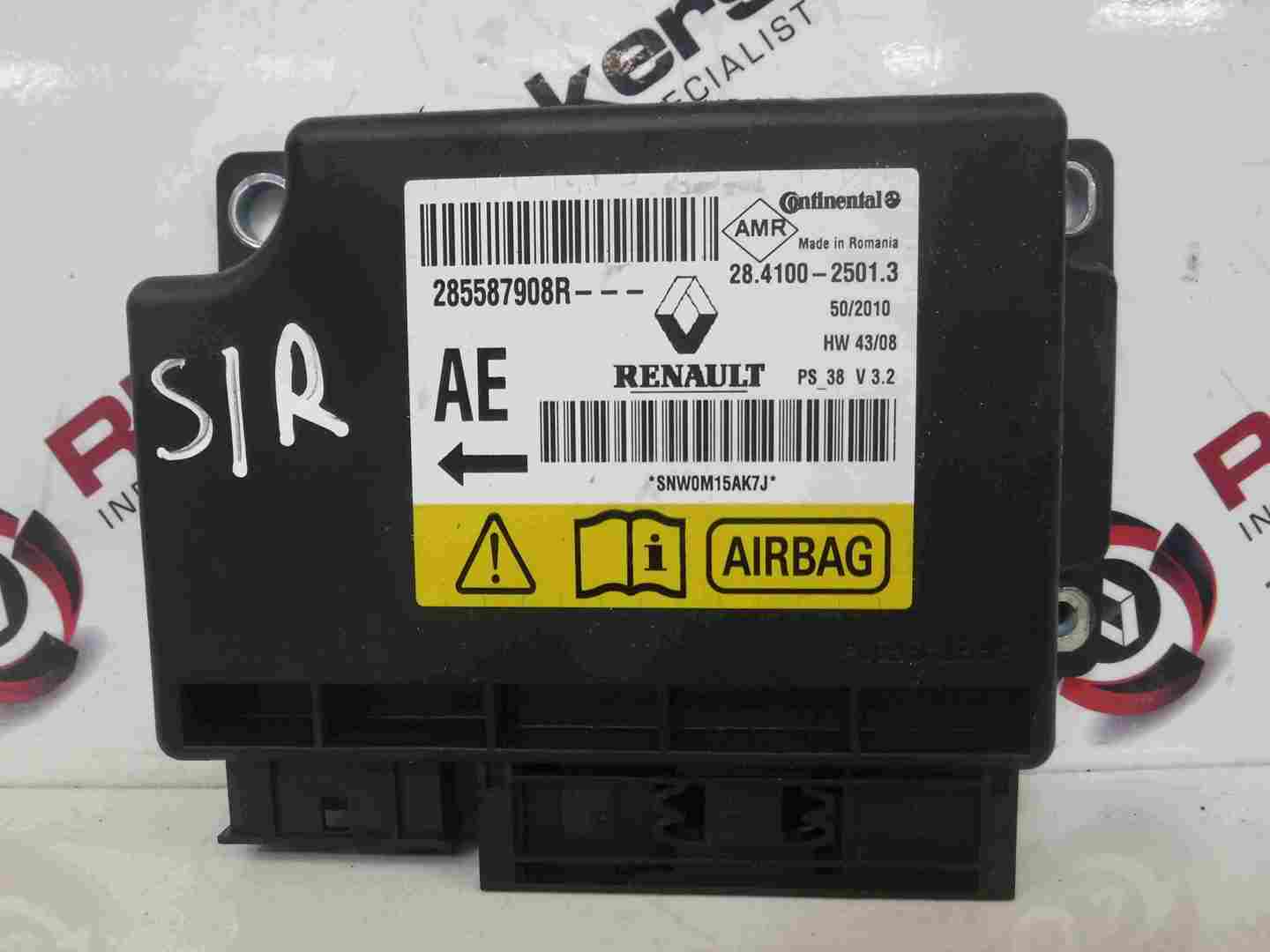 Renault Megane MK3 2008-2014 Airbag ECU Module Computer 285587908R