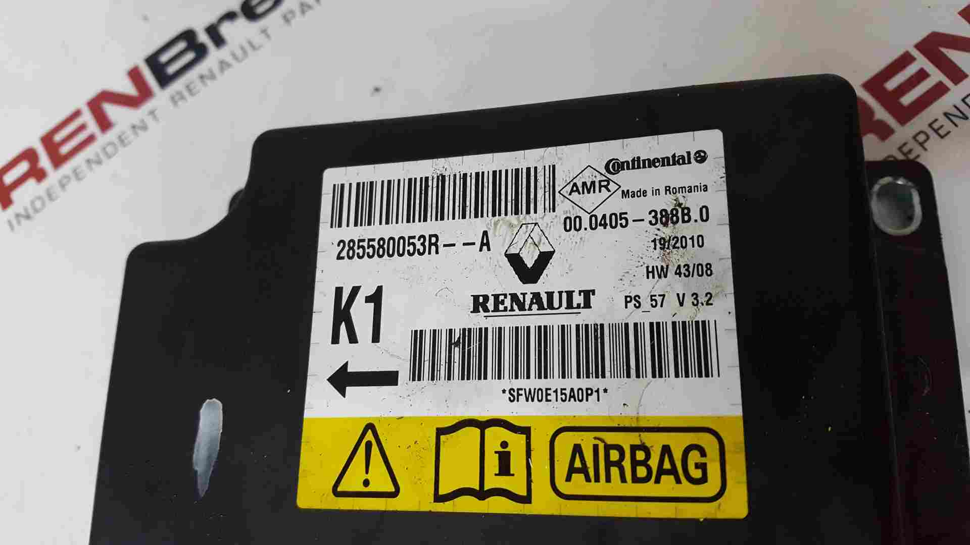 Renault Megane MK3 2008-2014 Airbag ECU Module Computer 285580053R