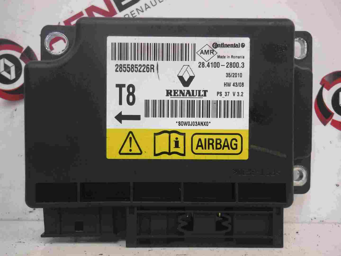 Renault Megane MK3 2008-2014 Airbag ECU Module Computer Crash Data Stored