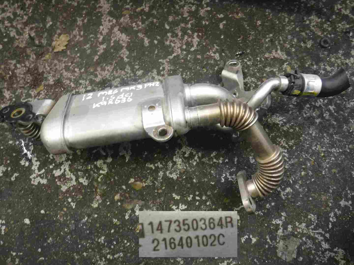 Renault Megane MK3 2008-2014 Diesel EGR Valve Cooler 147350364R