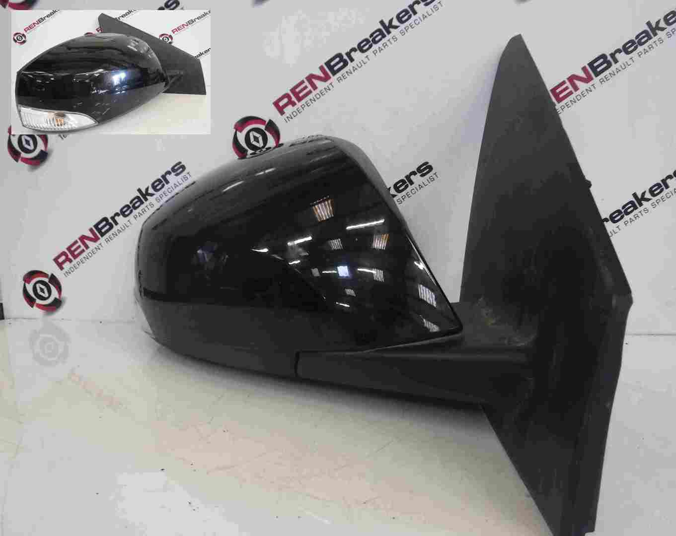 Renault Megane MK3 2008-2014 Drivers OS Wing Mirror Black 676