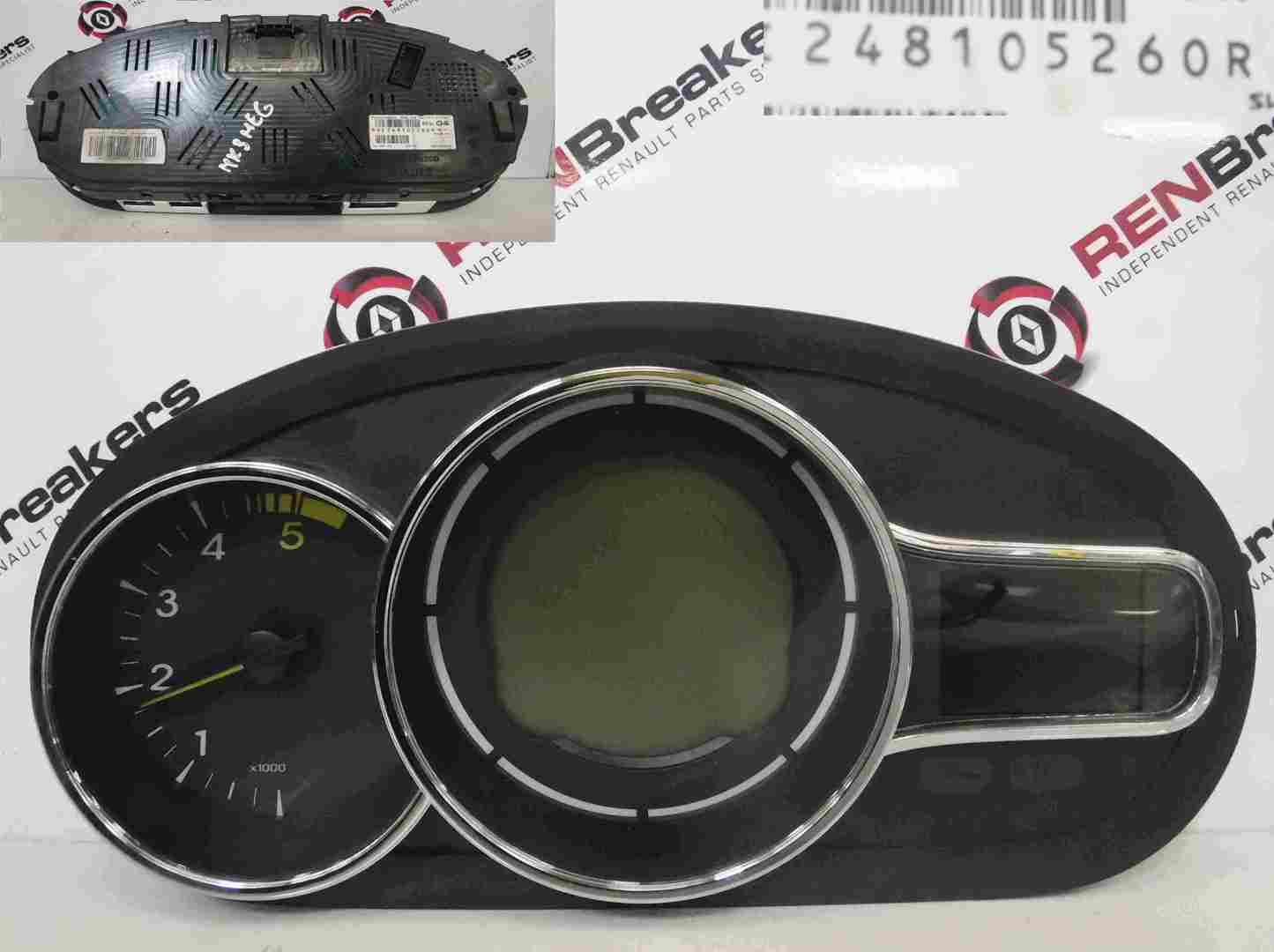 Renault Megane MK3 2008-2014 Instrument Panel Dials Clocks 248105260R
