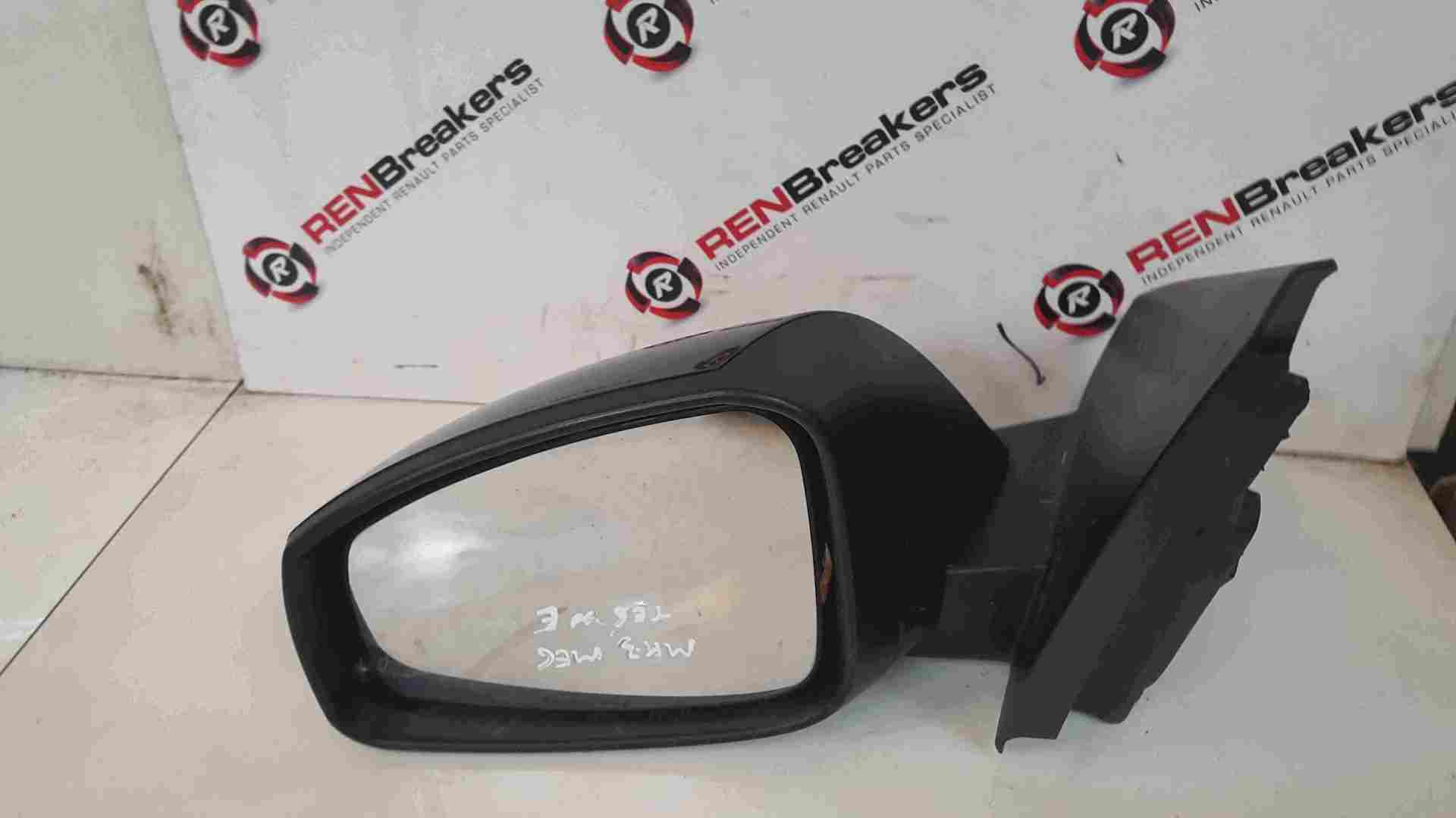 Renault Megane MK3 2008-2014 Passenger NS Wing Mirror Black TEGNE