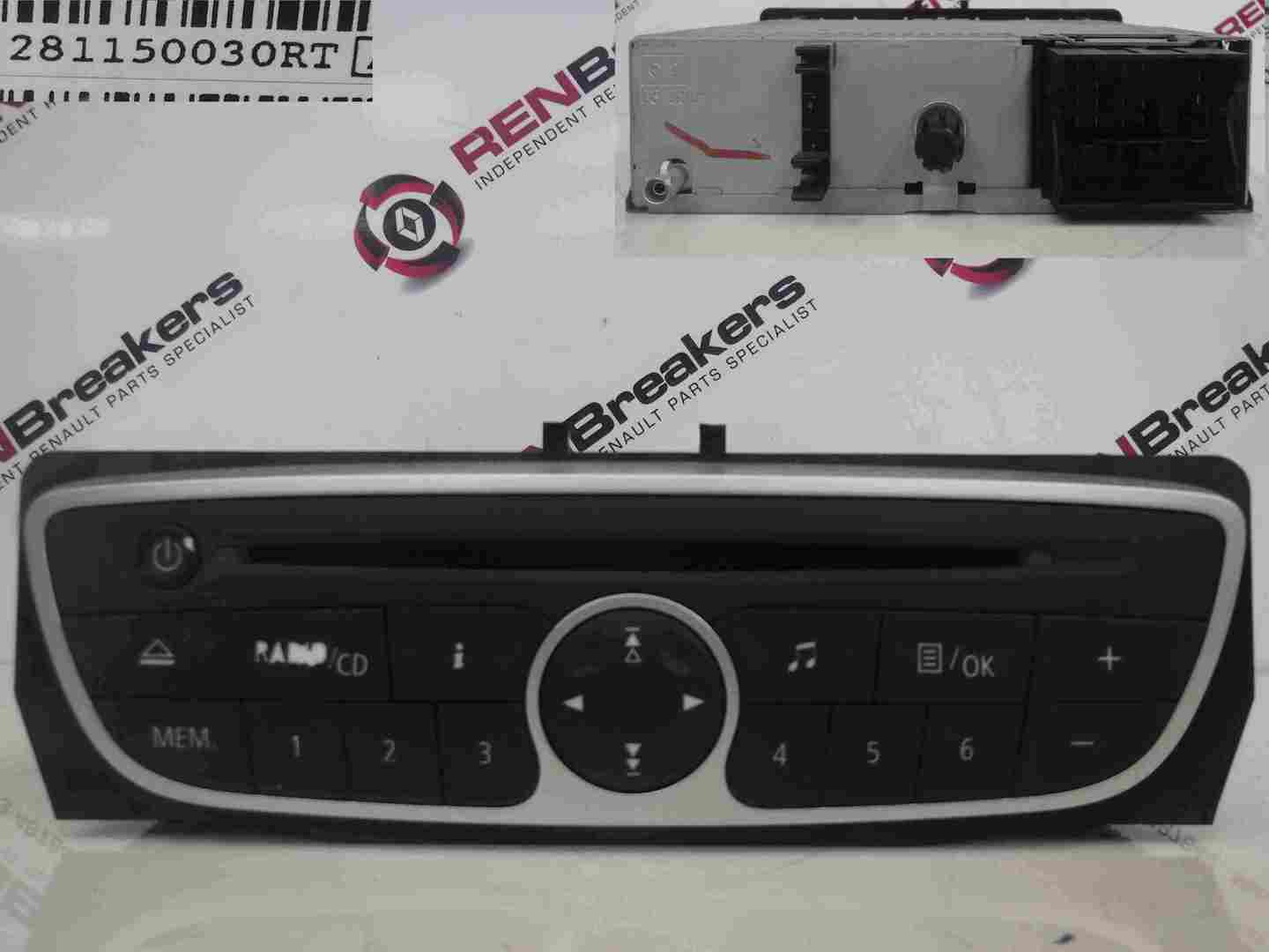 Renault Megane + Scenic MK3 2008-2014 Radio Cd Player Unit + Code 281150030R