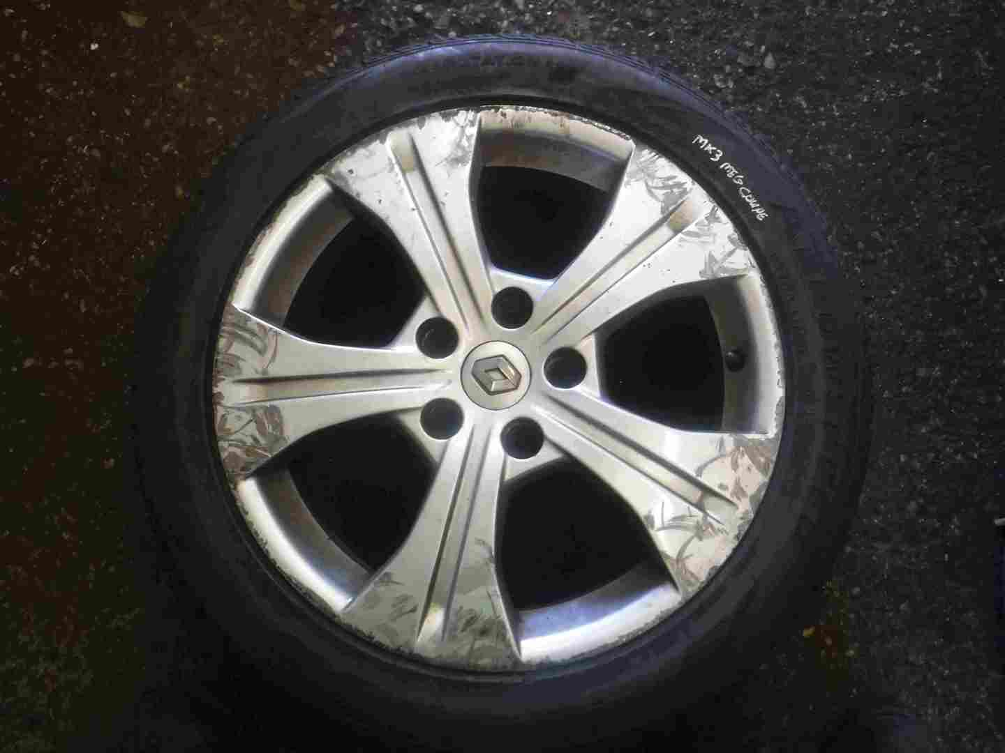 Renault Megane MK3 2008-2016 Bullet Zoll Alloy Wheel + Tyre 205 50 17 6mm 2/5