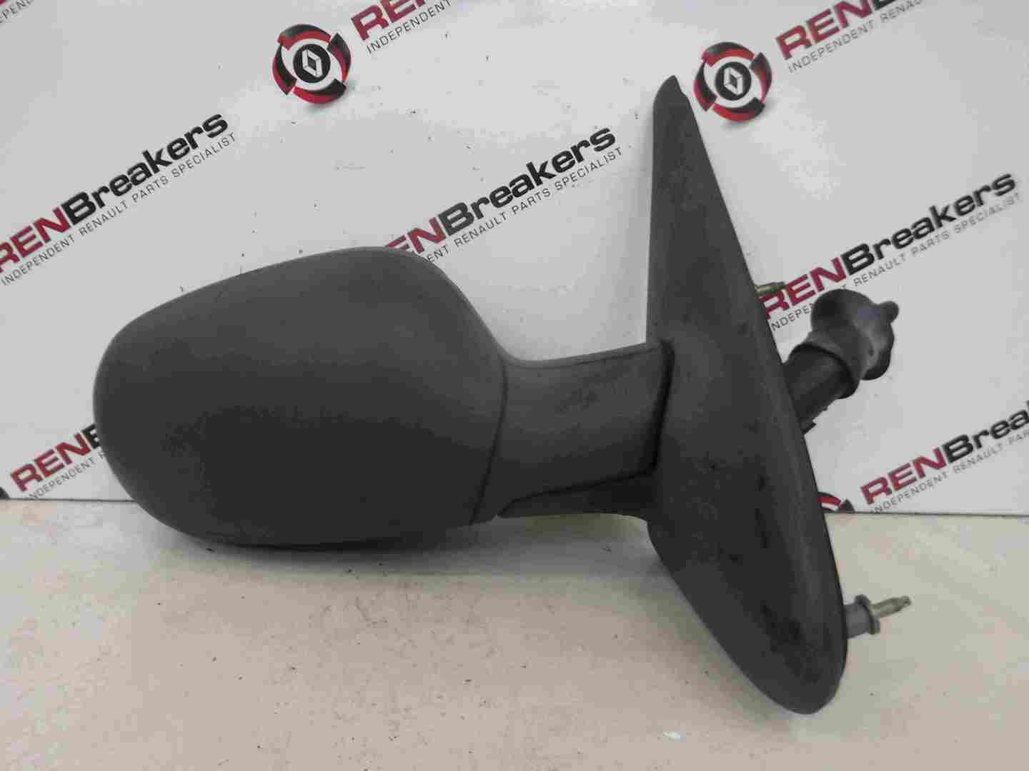 Renault Megane 1999-2002 Drivers OS Wing Mirror Plain Black Manual