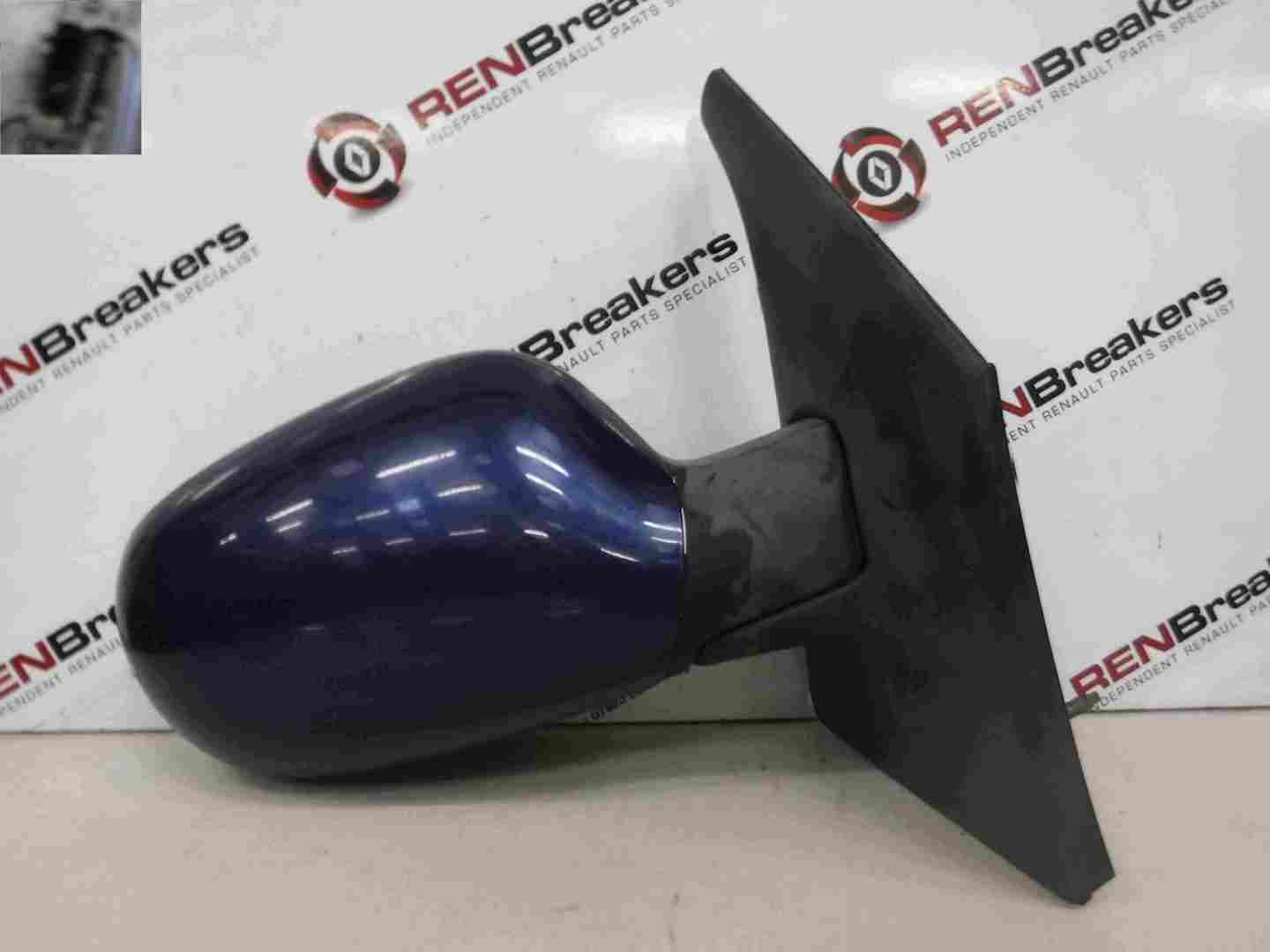 Renault Megane Scenic 1997-1999 Drivers OS Wing Mirror Blue NV432 Electric