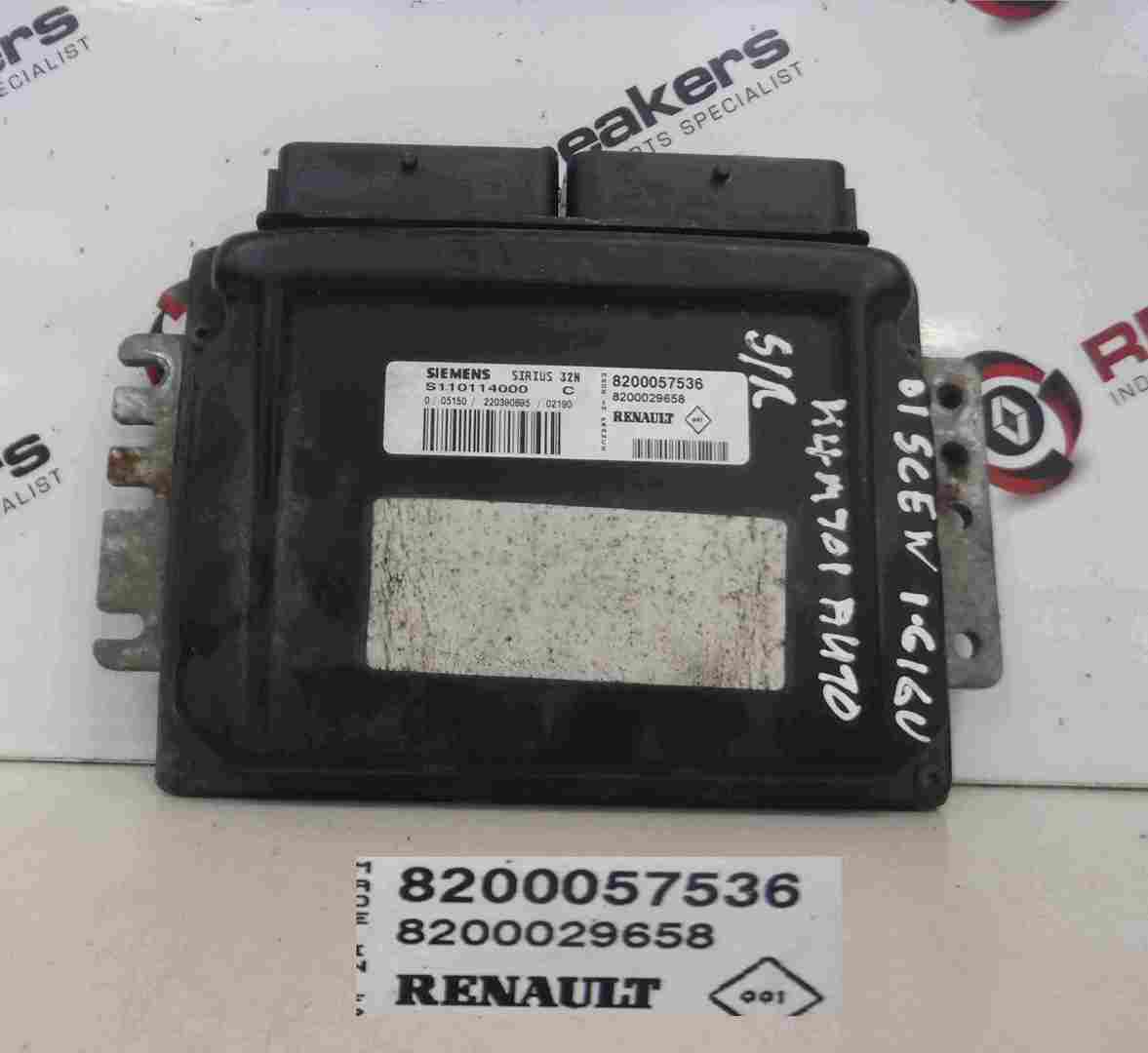 Renault Megane Scenic 1999-2003 1.6 16v Engine ECU Computer 8200057536