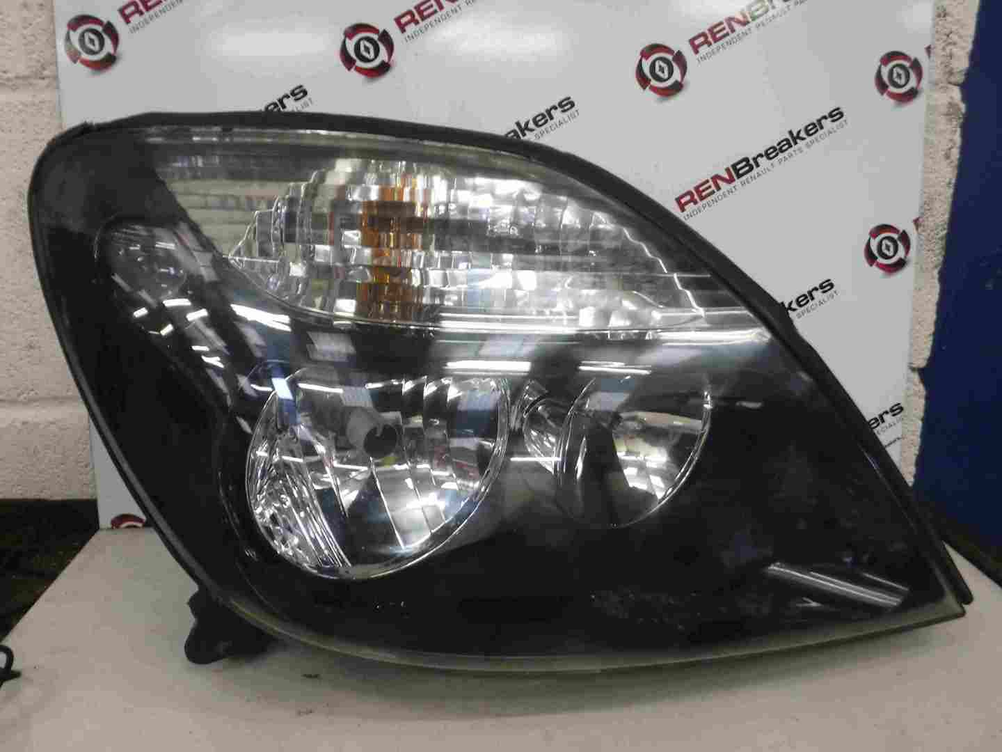Renault Megane Scenic 1999-2003 Drivers OSF Front Headlight Black