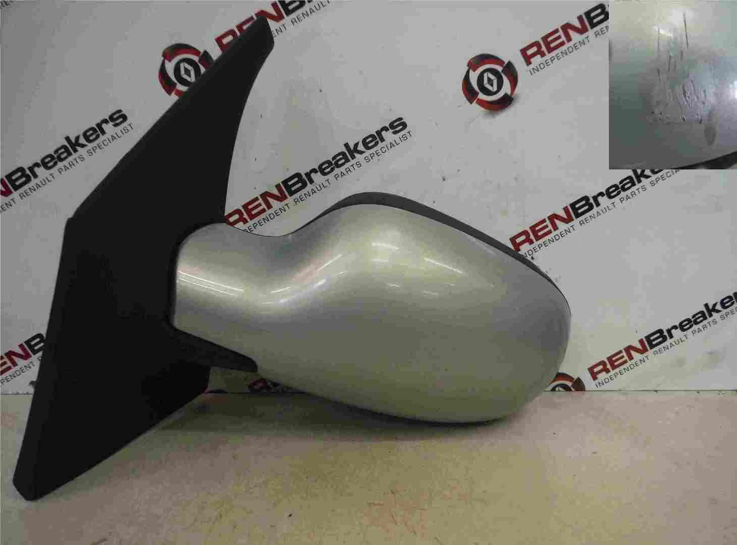 Renault Megane Scenic 1999-2003 Passenger NS Wing Mirror Silver 632 Electric