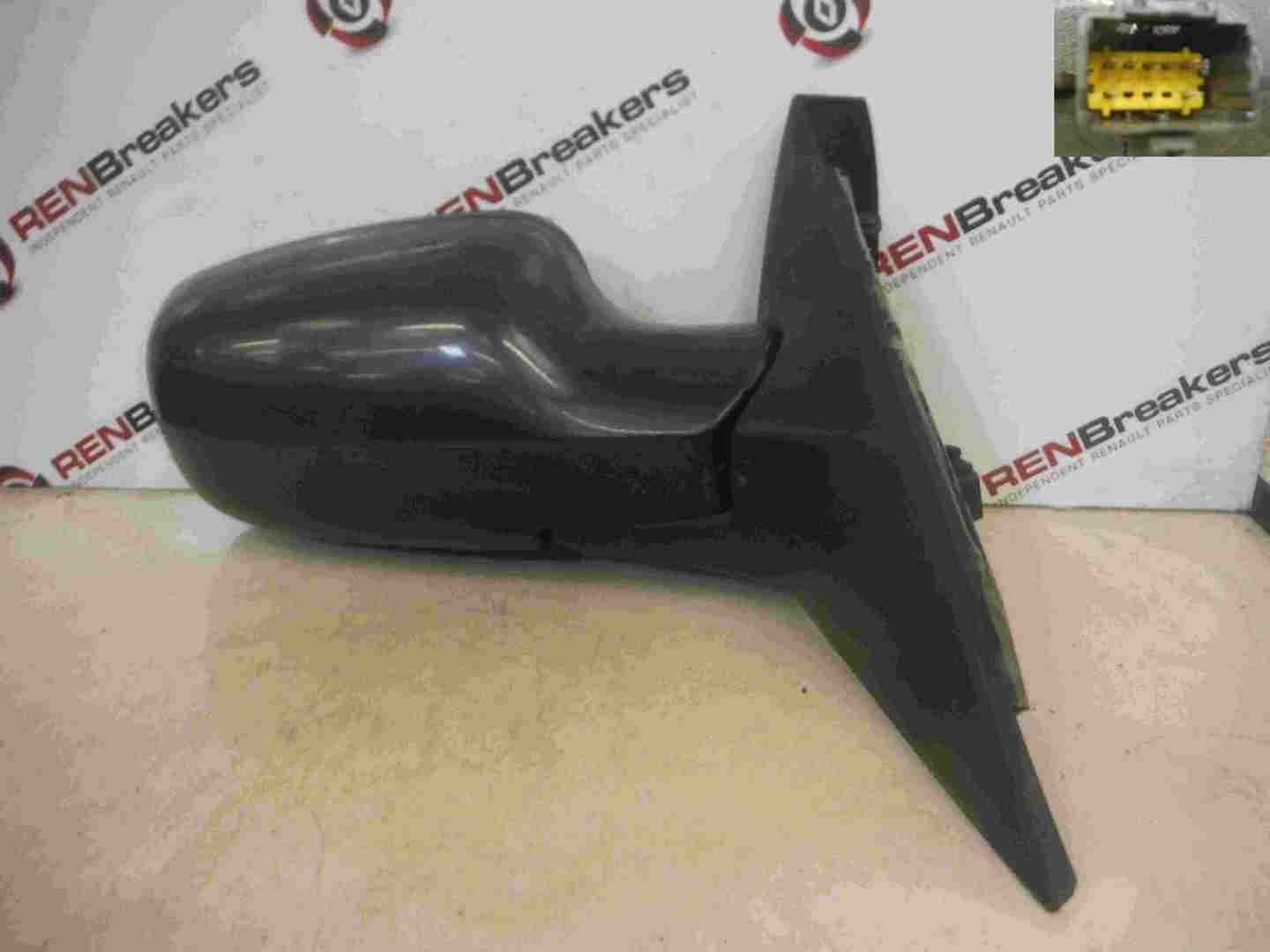 Renault Megane Scenic 2003-2009  Drivers OS Wing Mirror Grey TEB66