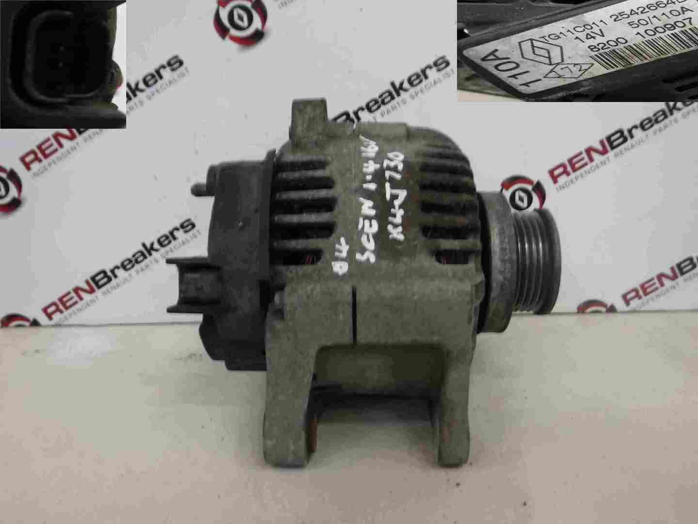 Renault Megane Scenic 2003-2009 1.4 16v Alternator K4J 730 8200100907