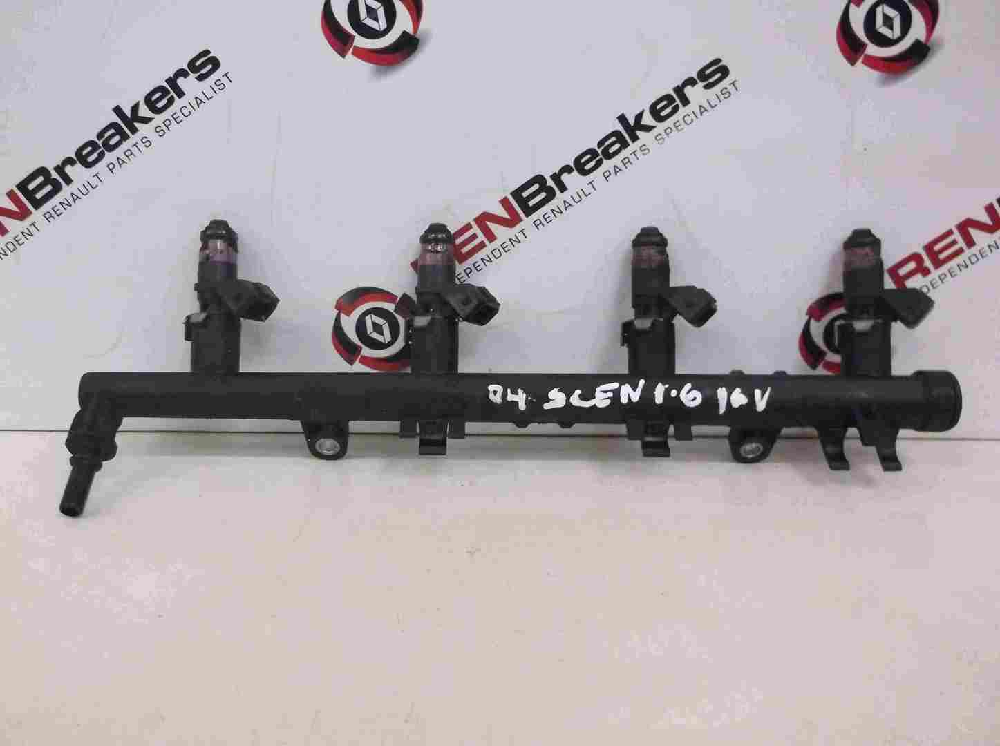 Renault Megane + Scenic 2003-2009 1.6 16v Petrol Fuel Injectors X4 + Rail