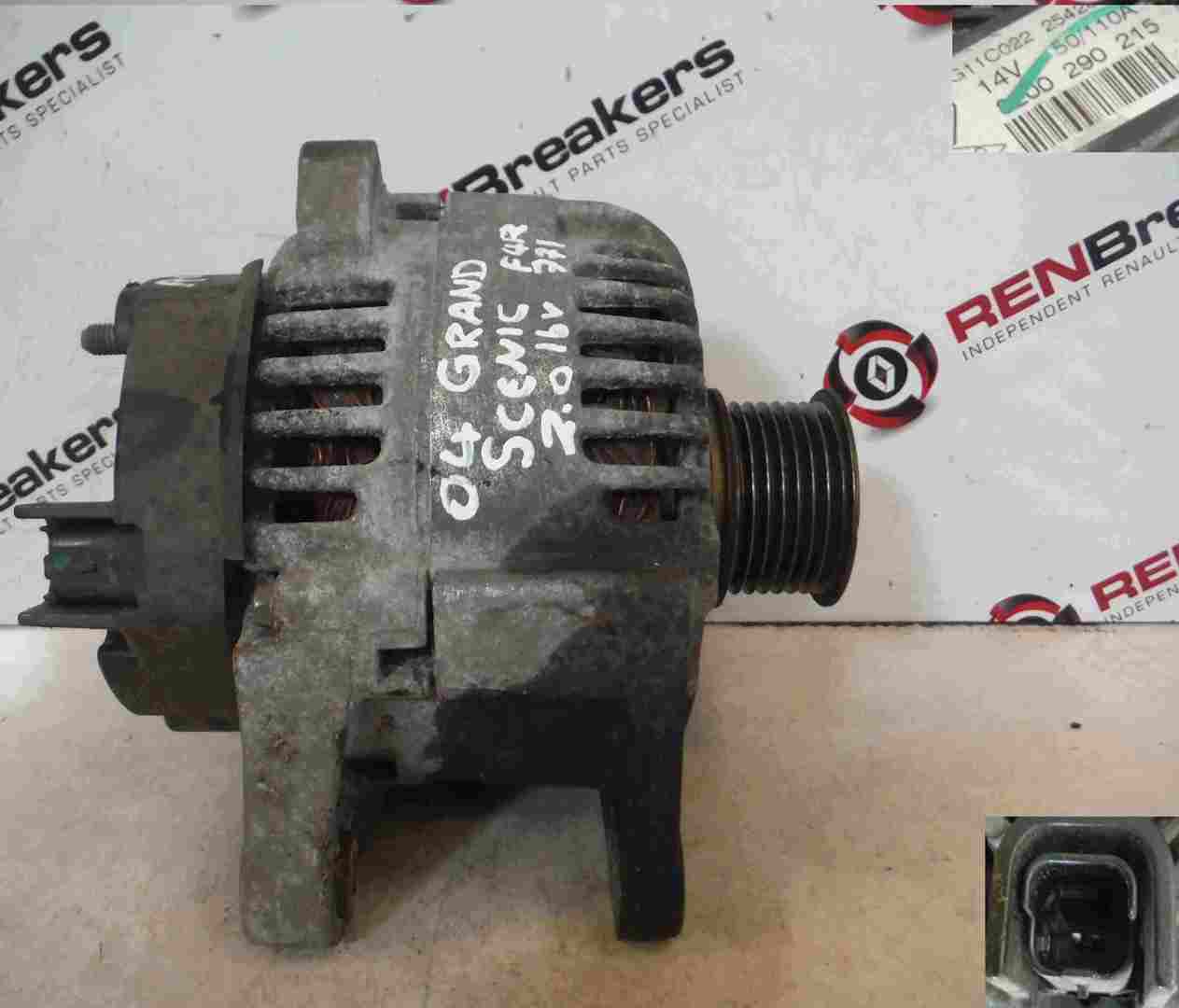Renault Megane Scenic 2003-2009 2.0 16v Alternator F4R 771 770 8200667610