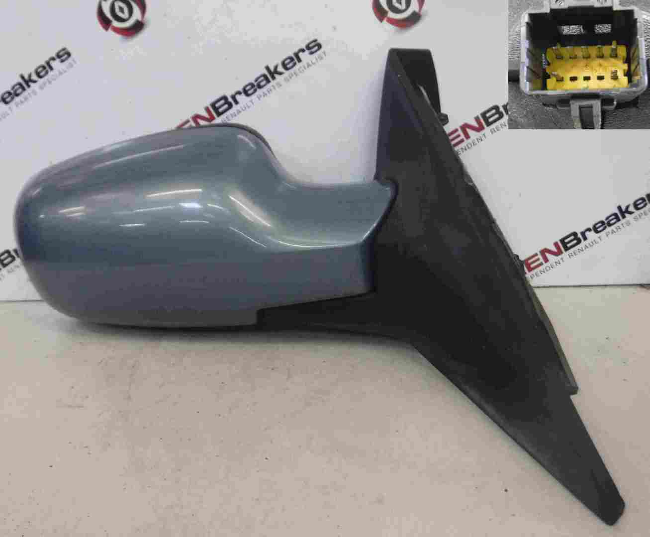 Renault Megane Scenic 2003-2009 Drivers OS Wing Mirror Purple Blue TED47