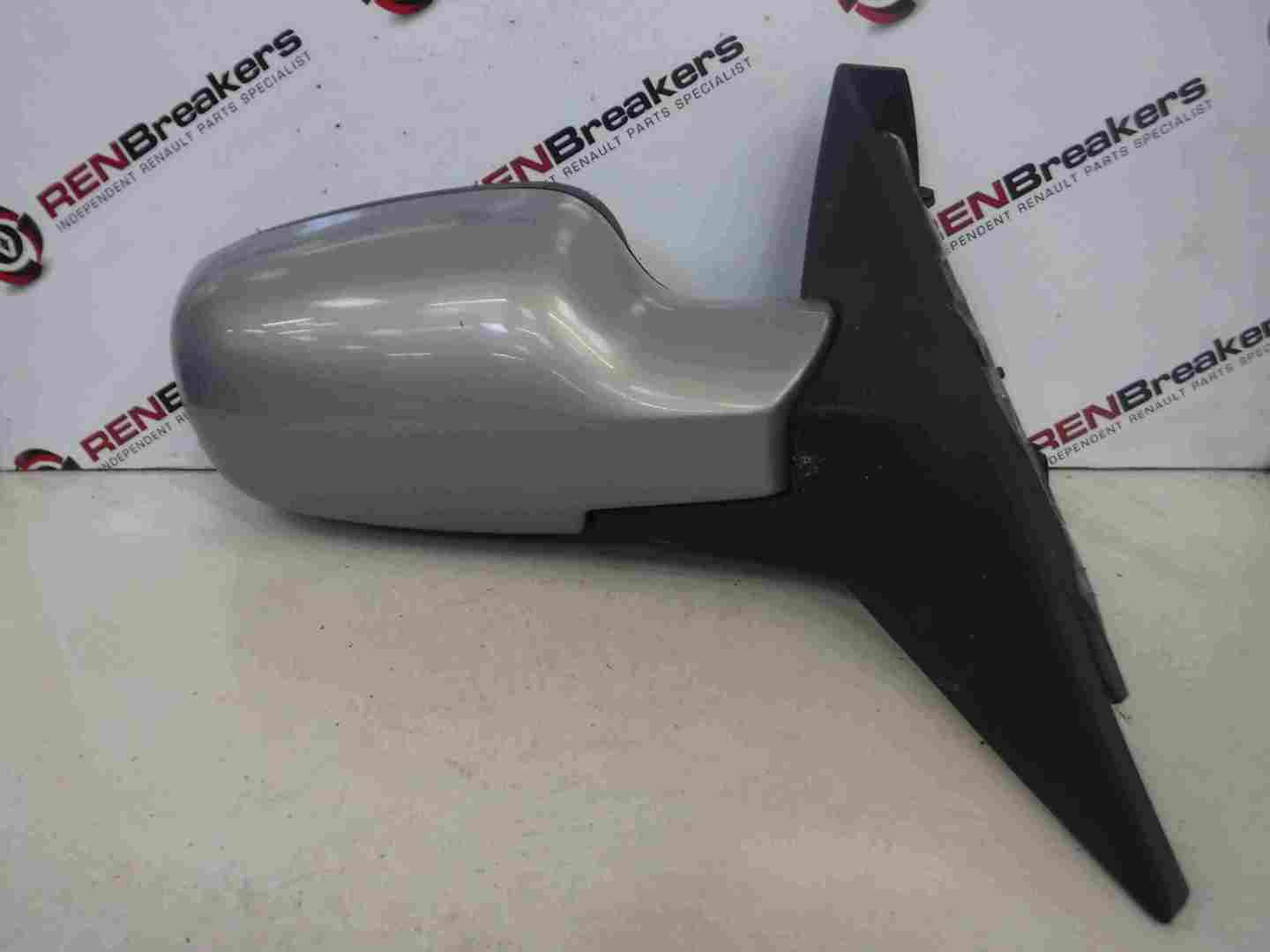 Renault Megane Scenic 2003-2009 Drivers OS Wing Mirror Silver TEA19 Folding