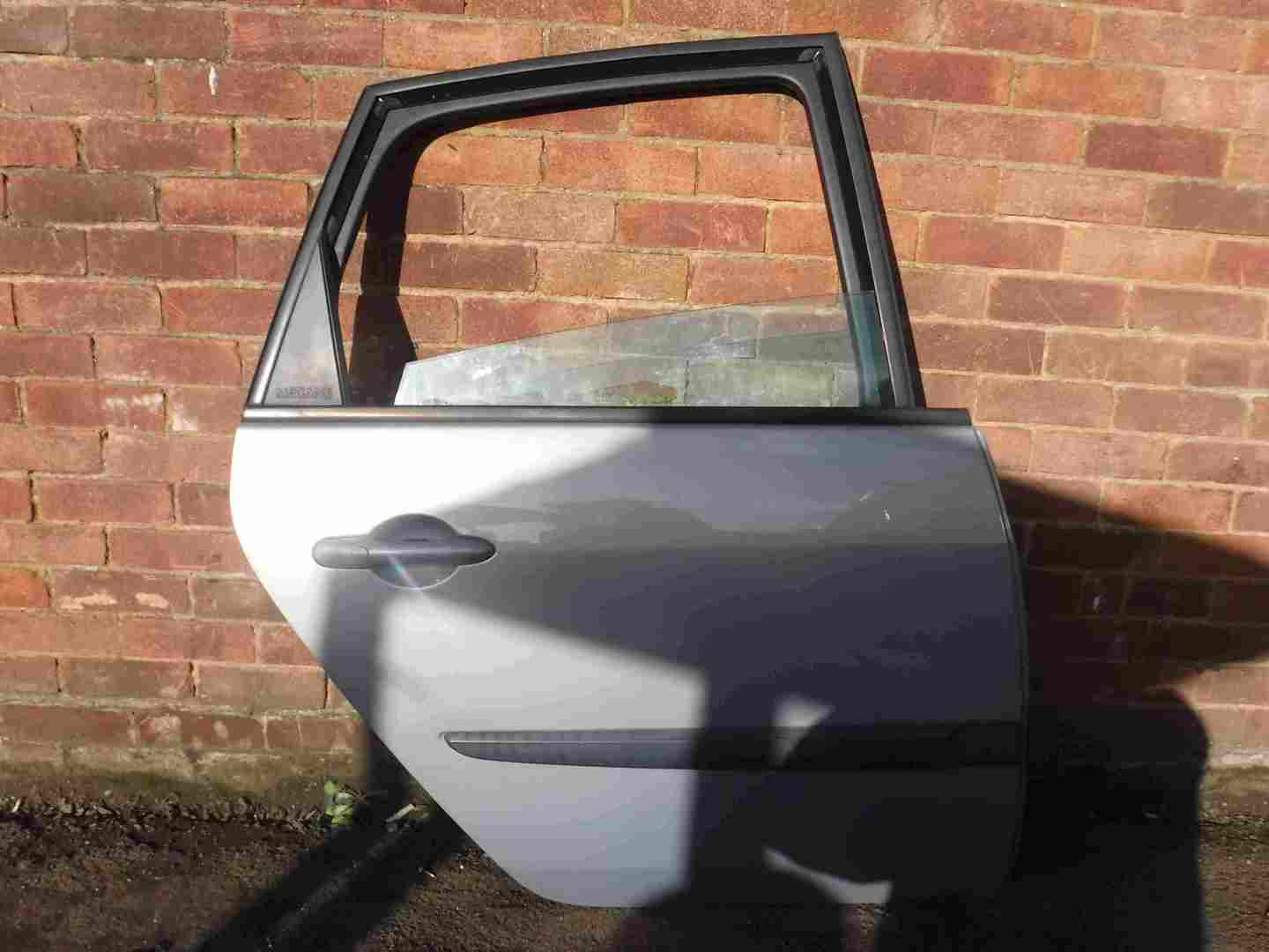 Renault Megane Scenic 2003-2009 Drivers OSR Rear Door Silver TEA19