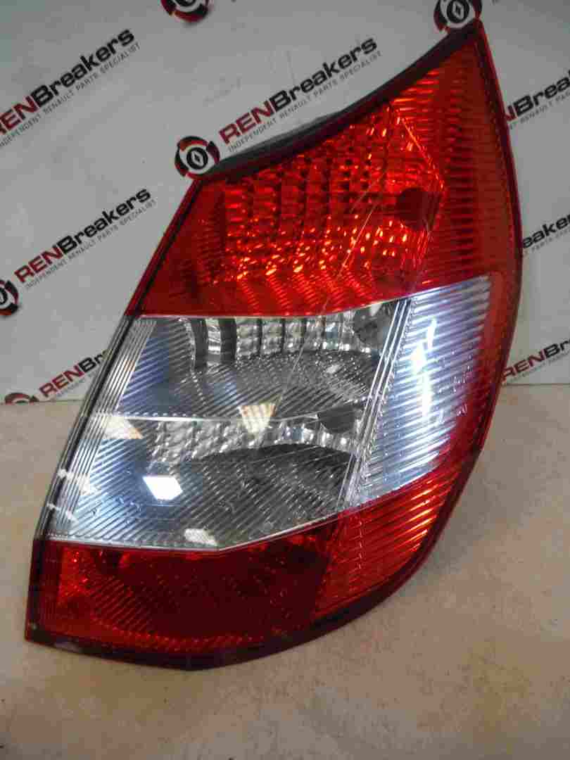 Renault Megane Scenic 2003-2009 Drivers OSR Rear Light Clear Lens 8200493375