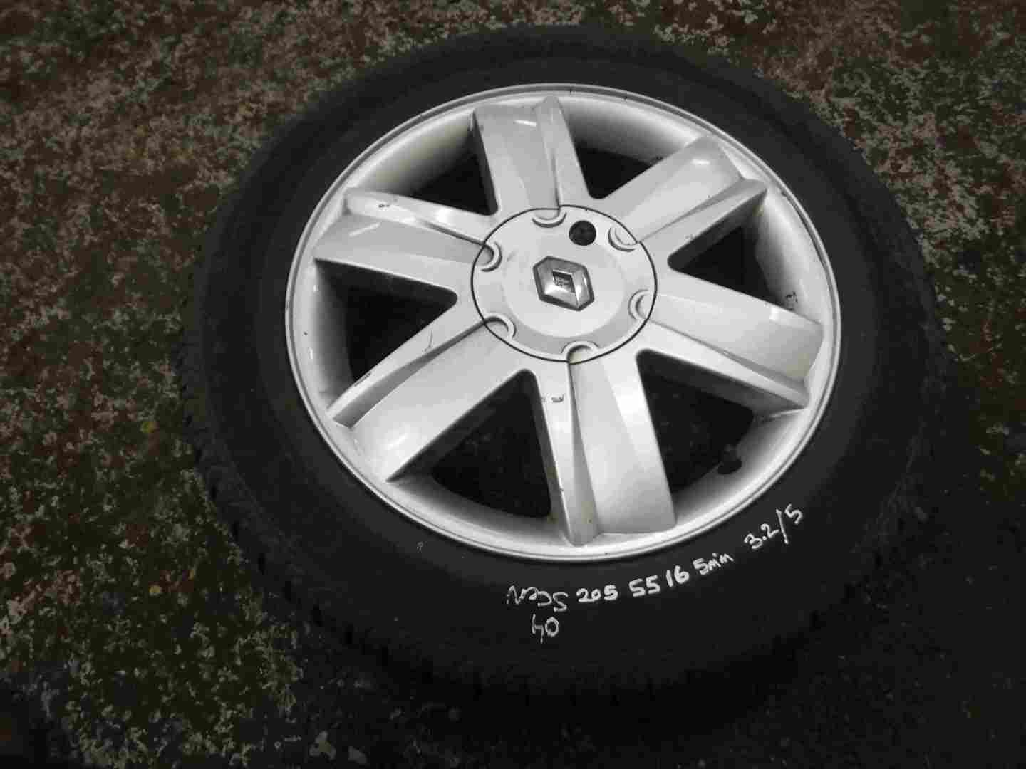 Renault Megane Scenic 2003-2009 Nervastella Alloy Wheel + Tyre 205 55 16 5mm 3/5