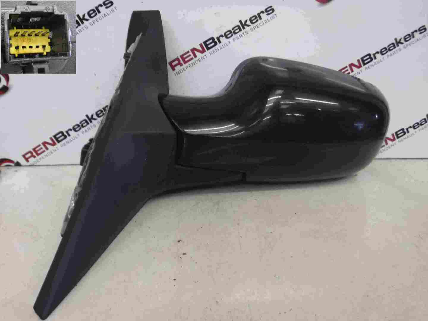 Renault Megane Scenic 2003-2009 Passenger NS Wing Mirror Black 676