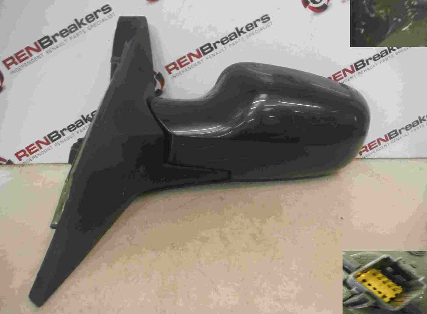 Renault Megane Scenic 2003-2009 Passenger NS Wing Mirror Grey TEB66
