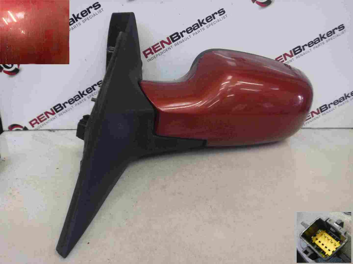 Renault Megane Scenic 2003-2009 Passenger NS Wing Mirror Red TEB76