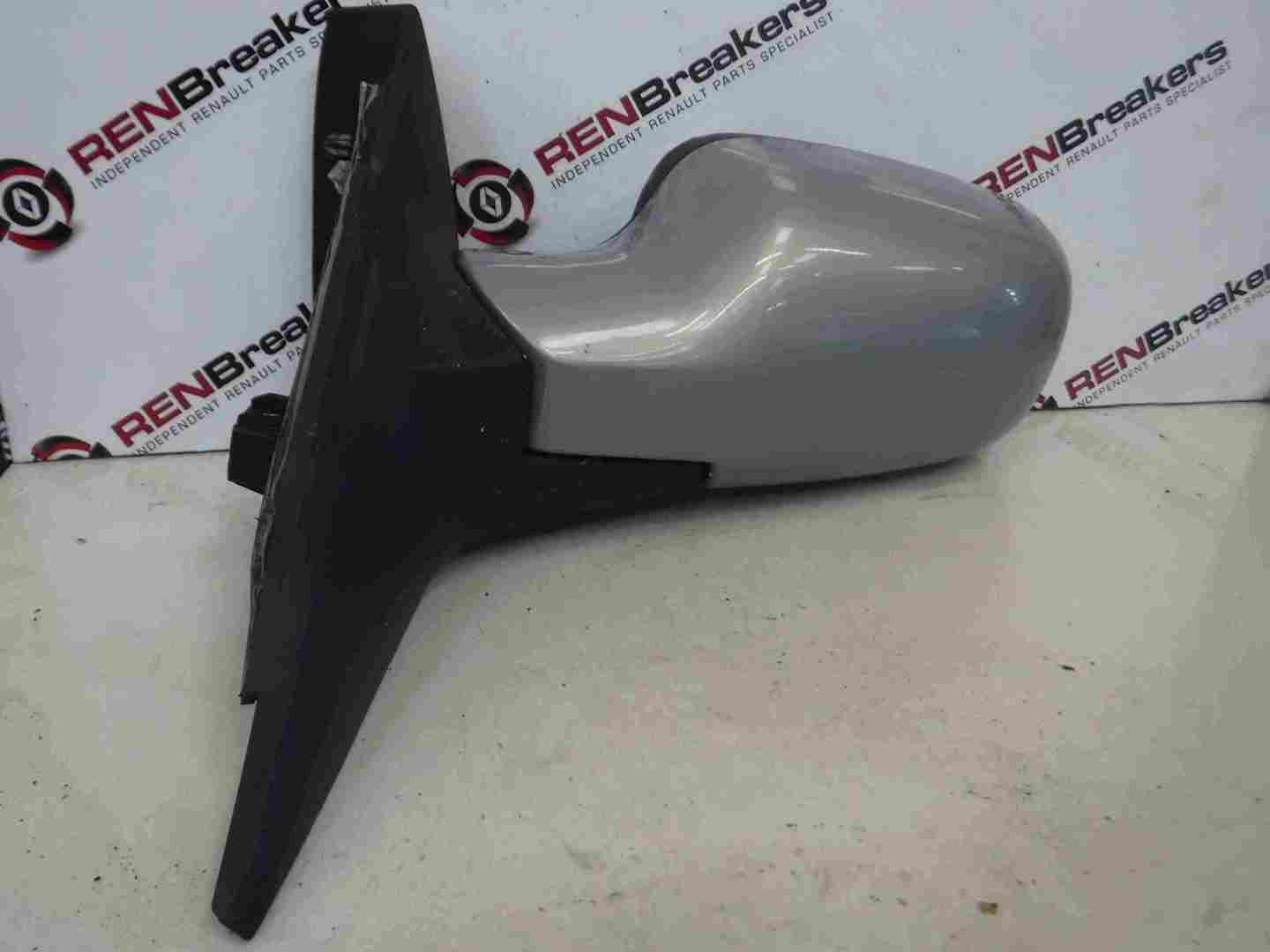 Renault Megane Scenic 2003-2009 Passenger NS Wing Mirror Silver TEA19 Folding