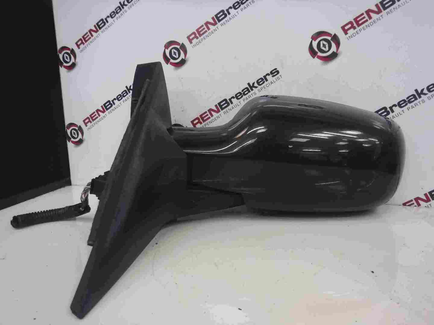Renault Megane Scenic 2003-2009 Passenger NSF Front Wing Mirror Black 676