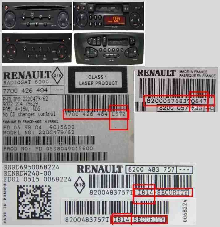 Renault Megane Scenic Twingo Clio Kangoo Laguna RADIO CODE STEREO UNLOCK -  Store - Renault Breakers - Used Renault Car Parts & Spares Specialist