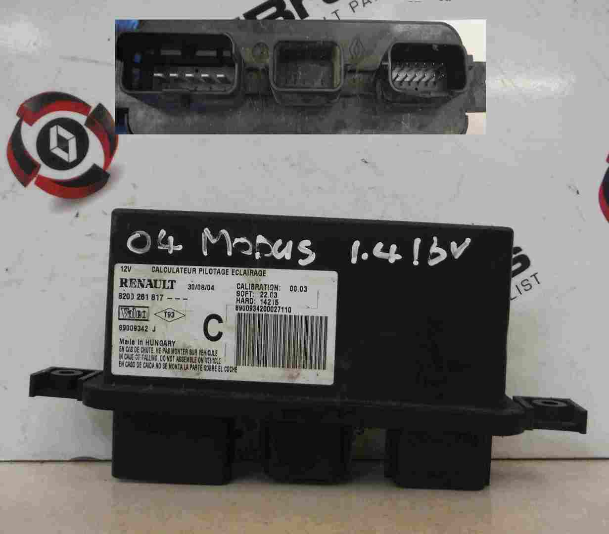 Renault Modus 2004-2008 Headlight Module Calculator