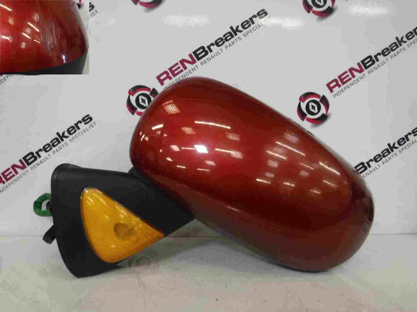 Renault Modus 2004-2008 Passenger NS Wing Mirror Red TEB76