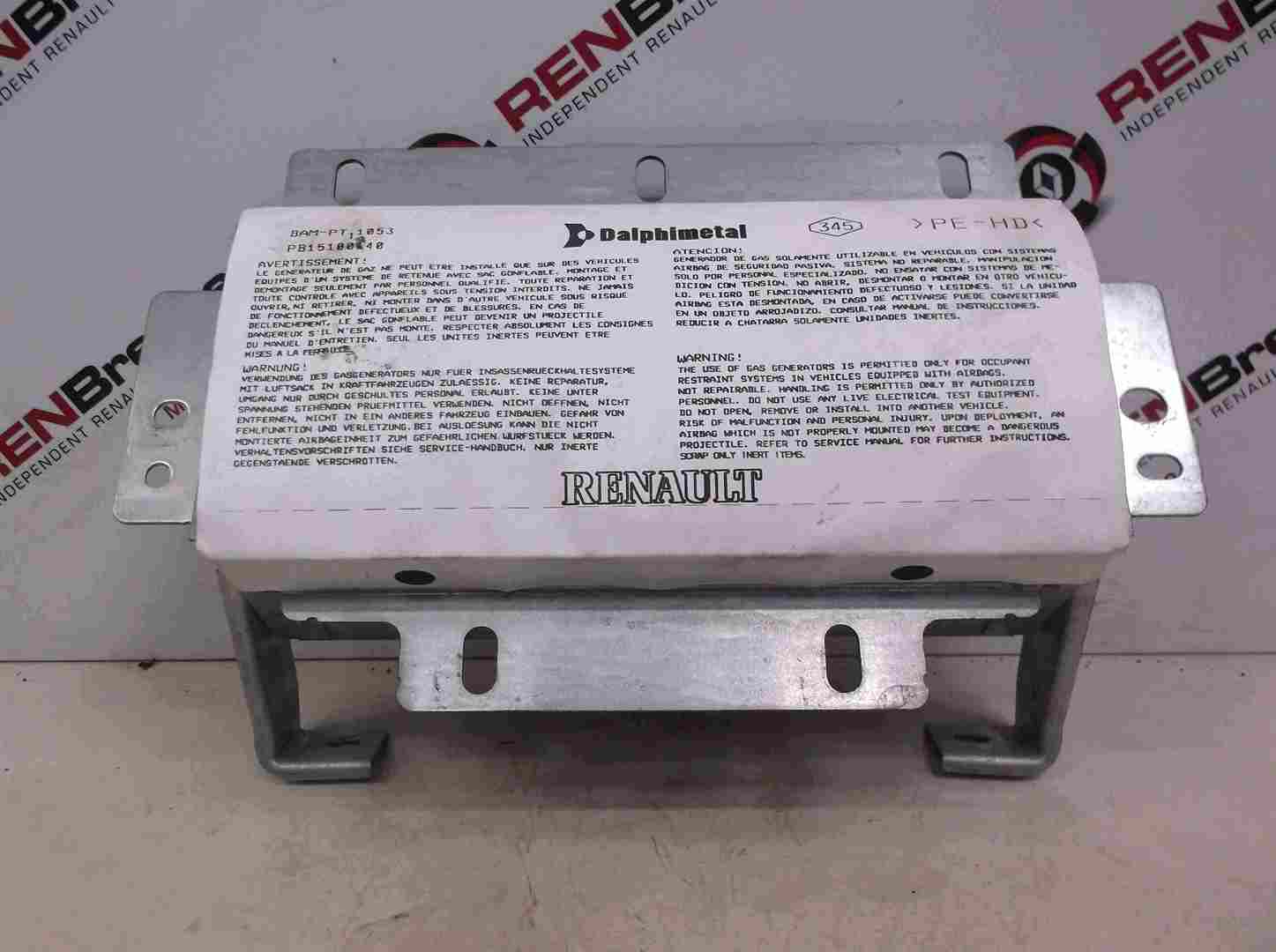 Renault Modus 2004-2008 Passenger NSF Airbag Dashboard 8200216039 8200591695 